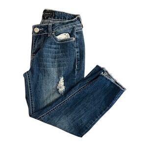 Cato Premium‎ Womens Contemporary Distressed Ripped Cropped Jeans Size 4